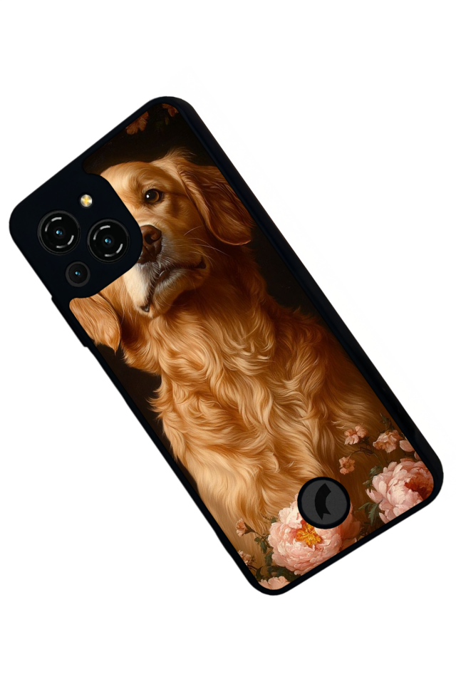 Reeder S23 Pro Max Uyumlu Golden Kopek Tasarımlı Glossy Premium Kılıf