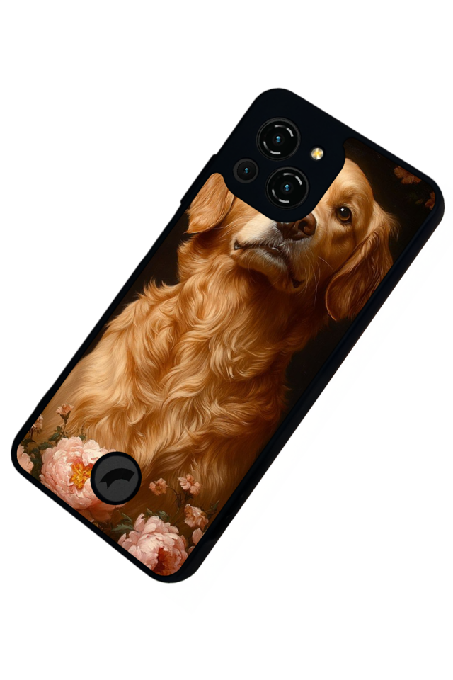 Reeder S23 Pro Max Uyumlu Golden Kopek Tasarımlı Glossy Premium Kılıf