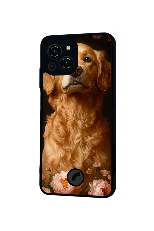 Reeder S23 Pro Max Uyumlu Golden Kopek Tasarımlı Glossy Premium Kılıf