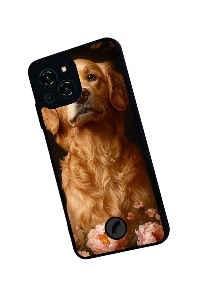 Reeder S23 Pro Max Uyumlu Golden Kopek Tasarımlı Glossy Premium Kılıf