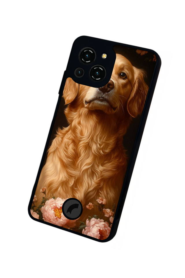 Reeder S23 Pro Max Uyumlu Golden Kopek Tasarımlı Glossy Premium Kılıf