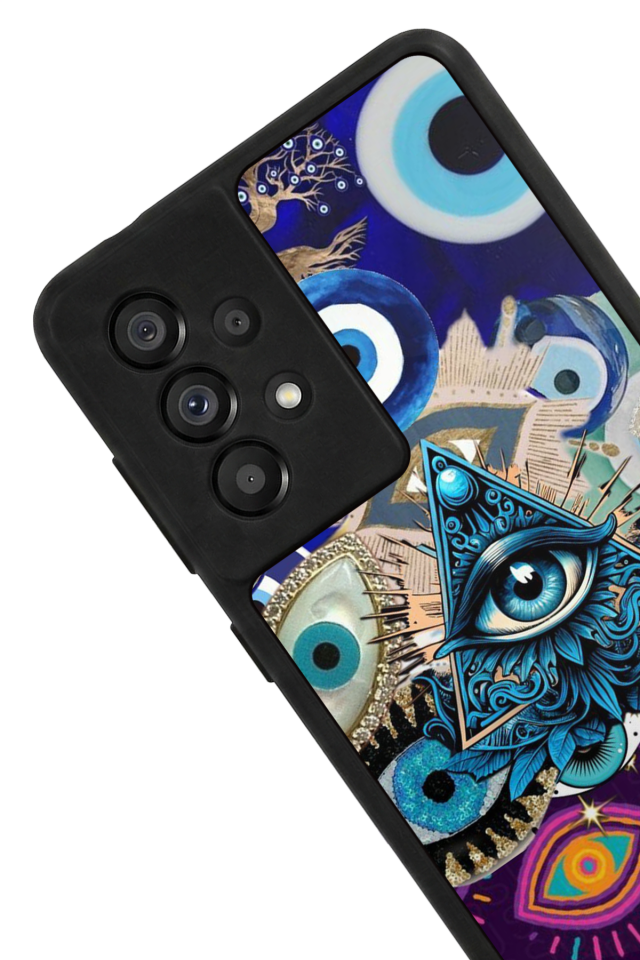 Samsung Galaxy A73 Uyumlu Göz Tasarımlı Glossy Premium Kılıf