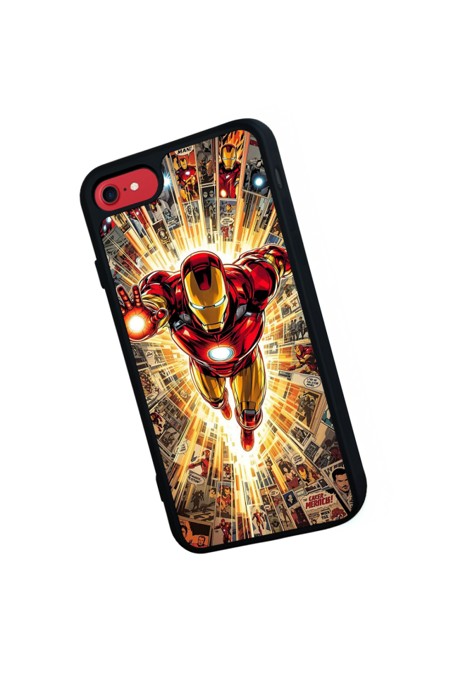 iPhone SE Uyumlu Iron Man ( Demir Adam ) Tasarımlı Glossy Premium Kılıf
