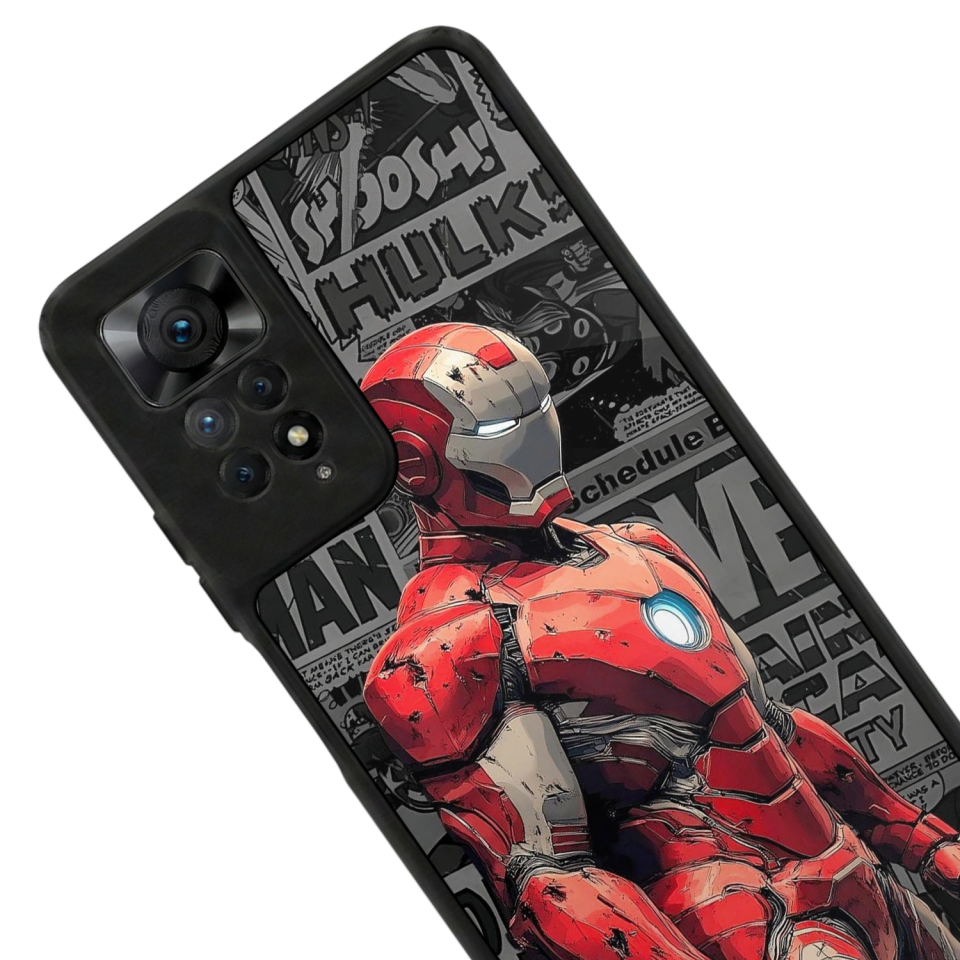 Xiaomi Redmi Note 12 Pro Uyumlu  Iron Man ( Demir Adam ) Tasarımlı Glossy Premium Kılıf