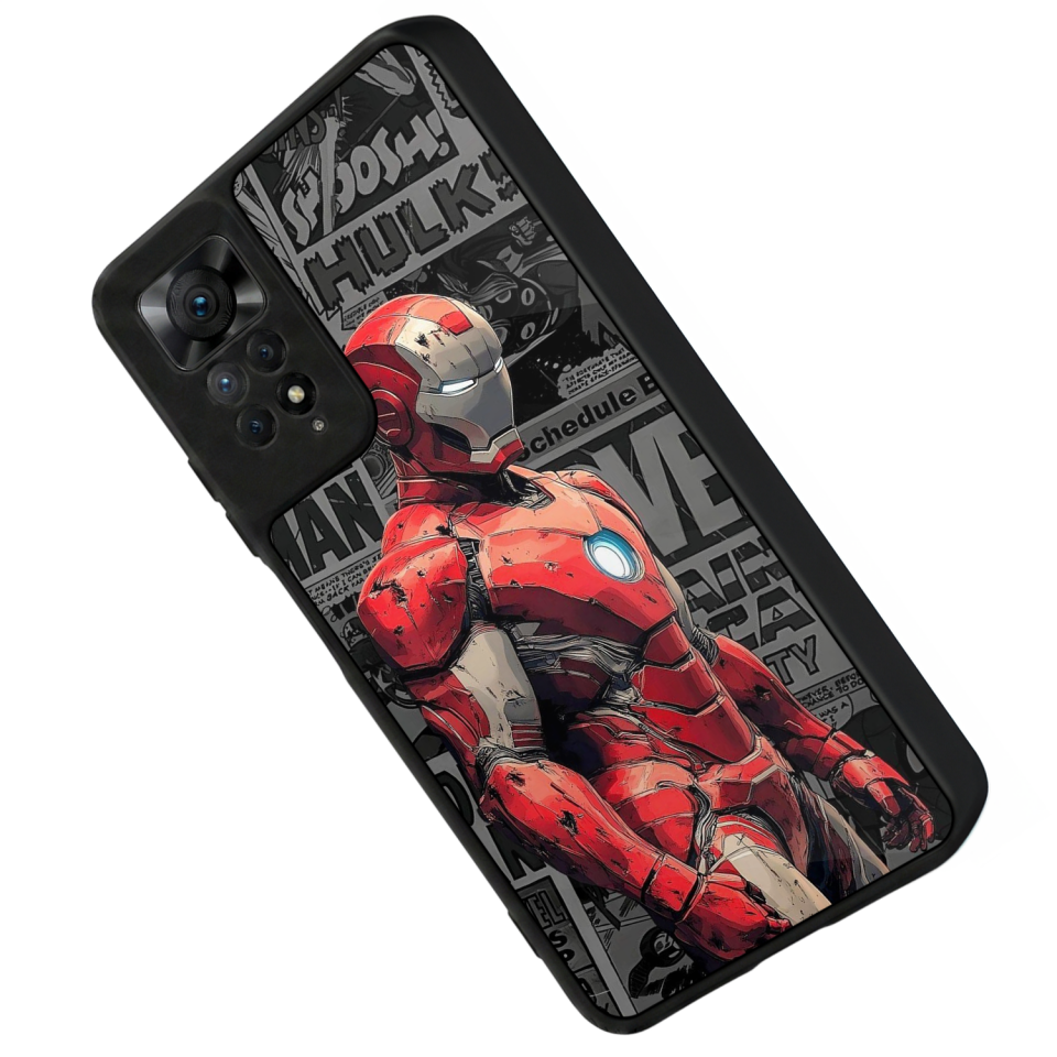 Xiaomi Redmi Note 12 Pro Uyumlu  Iron Man ( Demir Adam ) Tasarımlı Glossy Premium Kılıf