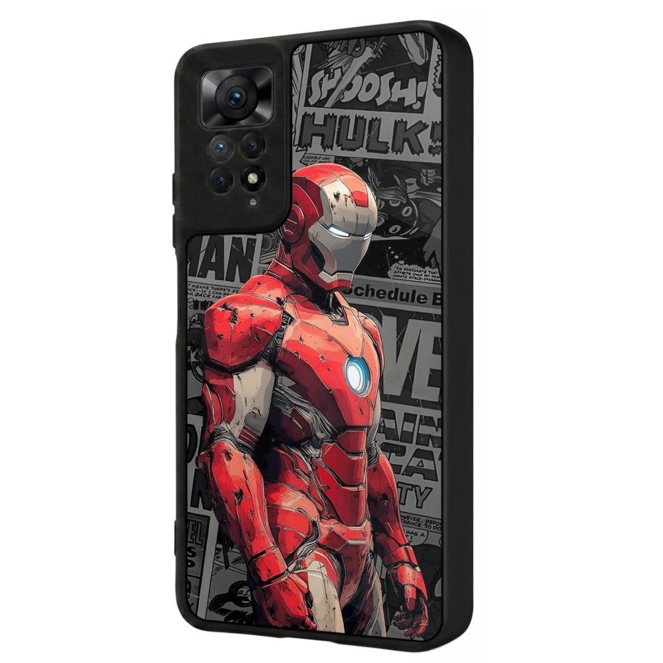 Xiaomi Redmi Note 12 Pro Uyumlu  Iron Man ( Demir Adam ) Tasarımlı Glossy Premium Kılıf