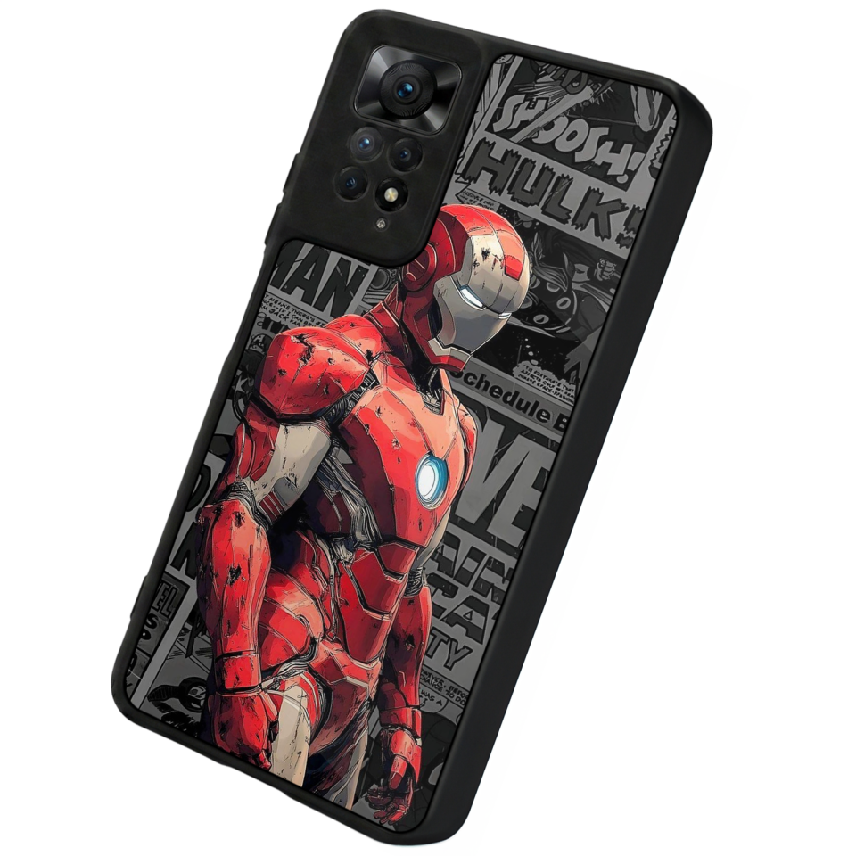 Xiaomi Redmi Note 12 Pro Uyumlu  Iron Man ( Demir Adam ) Tasarımlı Glossy Premium Kılıf