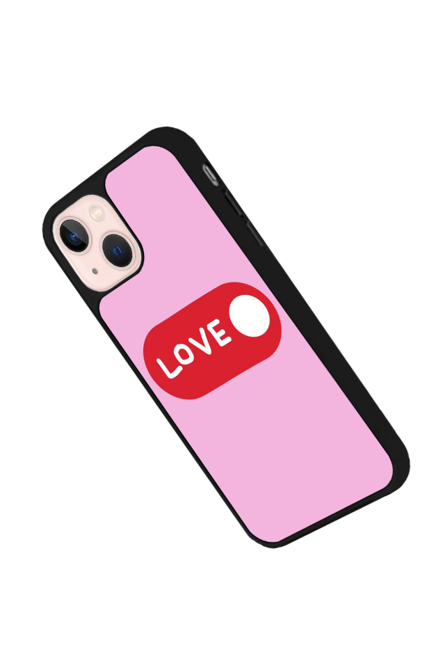 iPhone 15 Plus Uyumlu Kalp Love Tasarımlı Glossy Premium Kılıf