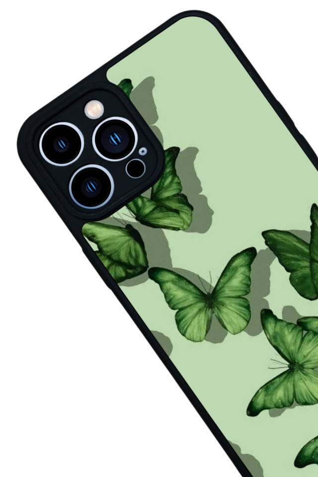 iPhone 12 Pro Max Uyumlu Kelebek Tasarımlı Glossy Premium Kılıf