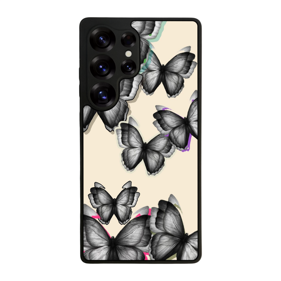Samsung Galaxy S25 Ultra Uyumlu Kelebek Tasarımlı Glossy Premium Kılıf