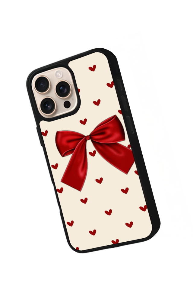 iPhone 14 Pro Uyumlu Kurdele Tasarımlı Glossy Premium Kılıf