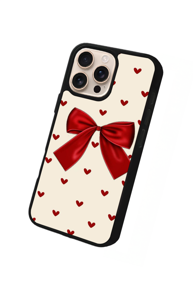 iPhone 14 Pro Uyumlu Kurdele Tasarımlı Glossy Premium Kılıf