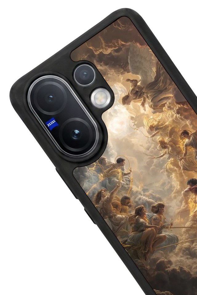 Vivo V60 Uyumlu Melek Tasarımlı Glossy Premium Kılıf
