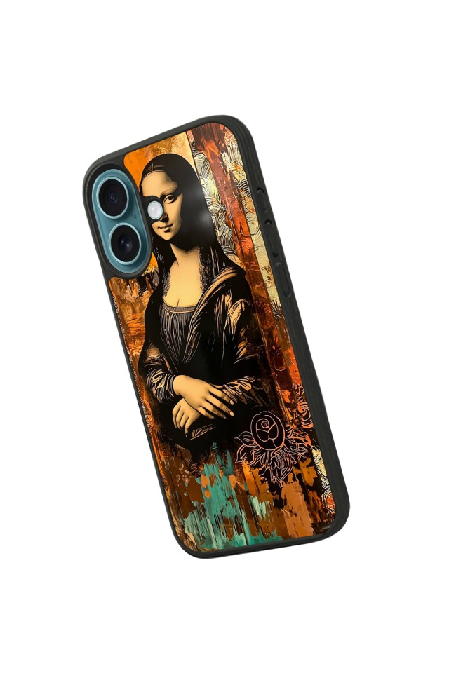 iPhone 16 Plus Uyumlu Monalisa Tasarımlı Glossy Premium Kılıf