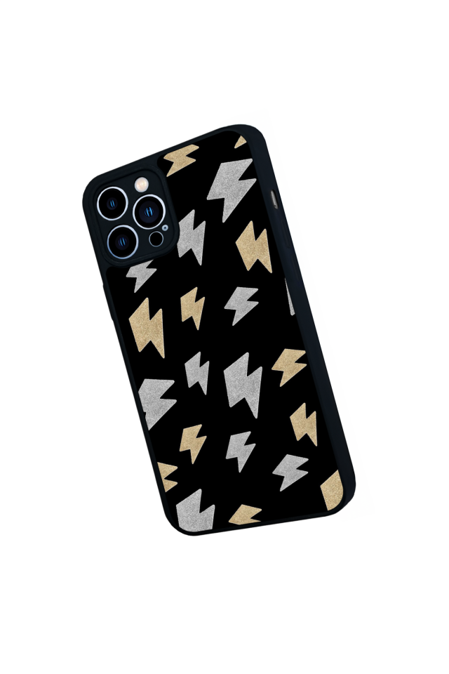 iPhone 13 Pro Max Uyumlu Simsek Tasarımlı Glossy Premium Kılıf