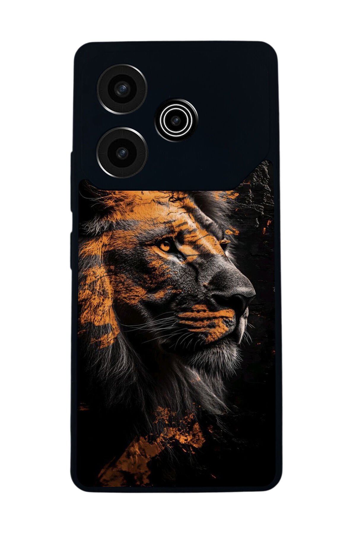 Tecno Pova 6 Uyumlu Aslan Tasarımlı Glossy Premium Kılıf