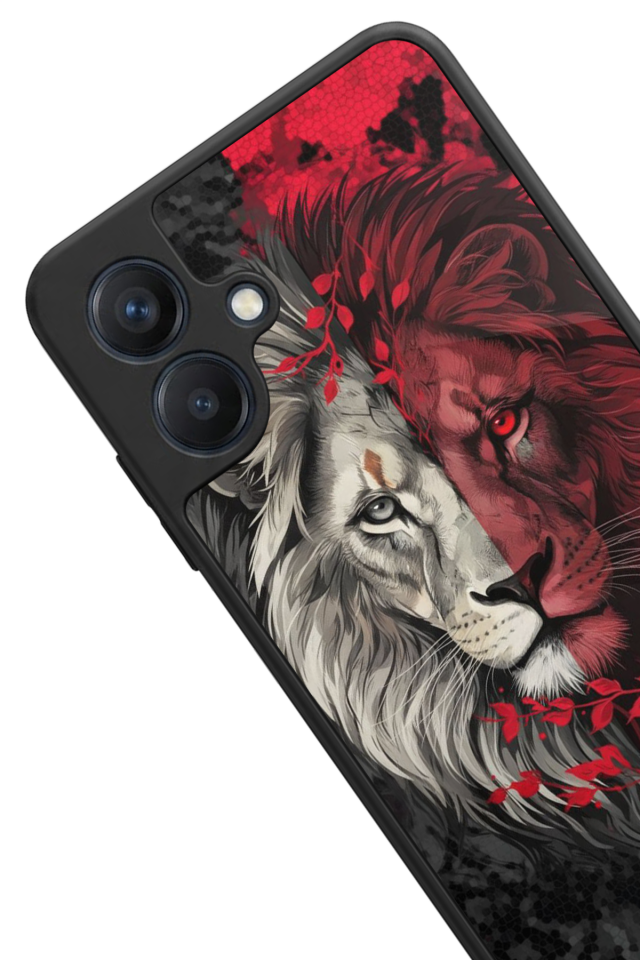 Samsung Galaxy A07 Uyumlu Aslan Tasarımlı Glossy Premium Kılıf