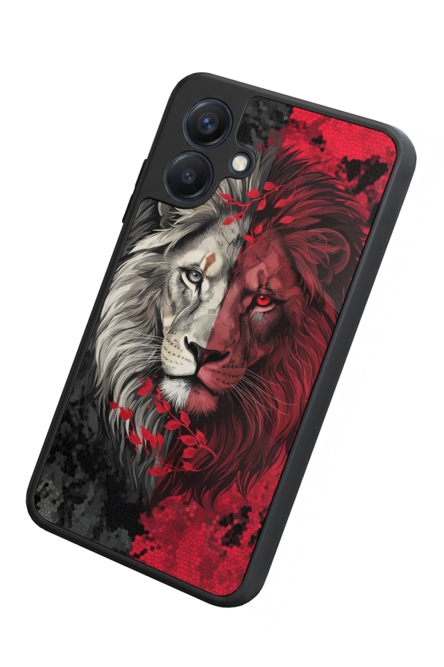 Samsung Galaxy A07 Uyumlu Aslan Tasarımlı Glossy Premium Kılıf