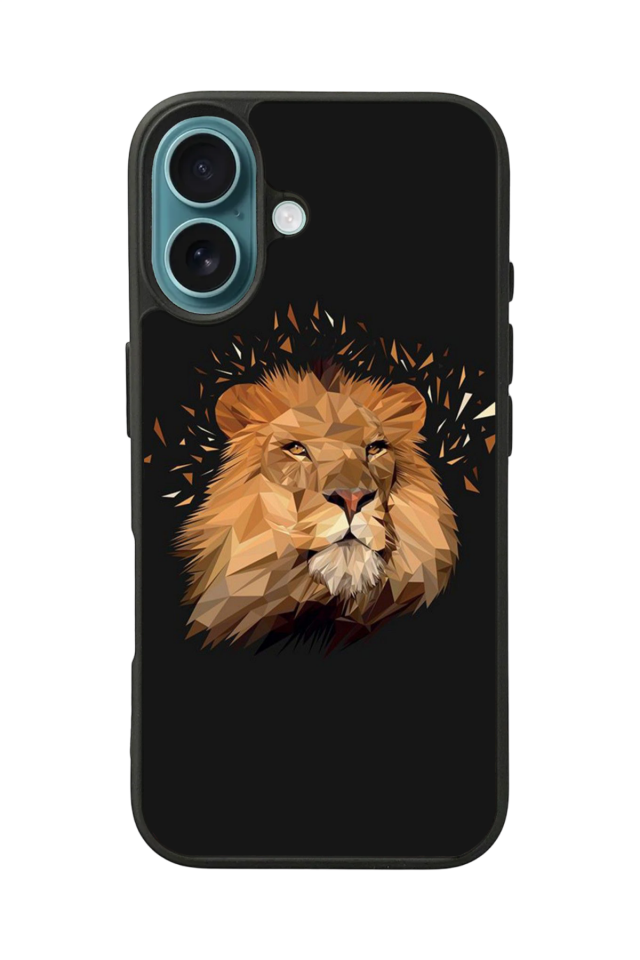 iPhone 16 Uyumlu Aslan Tasarımlı Glossy Premium Kılıf