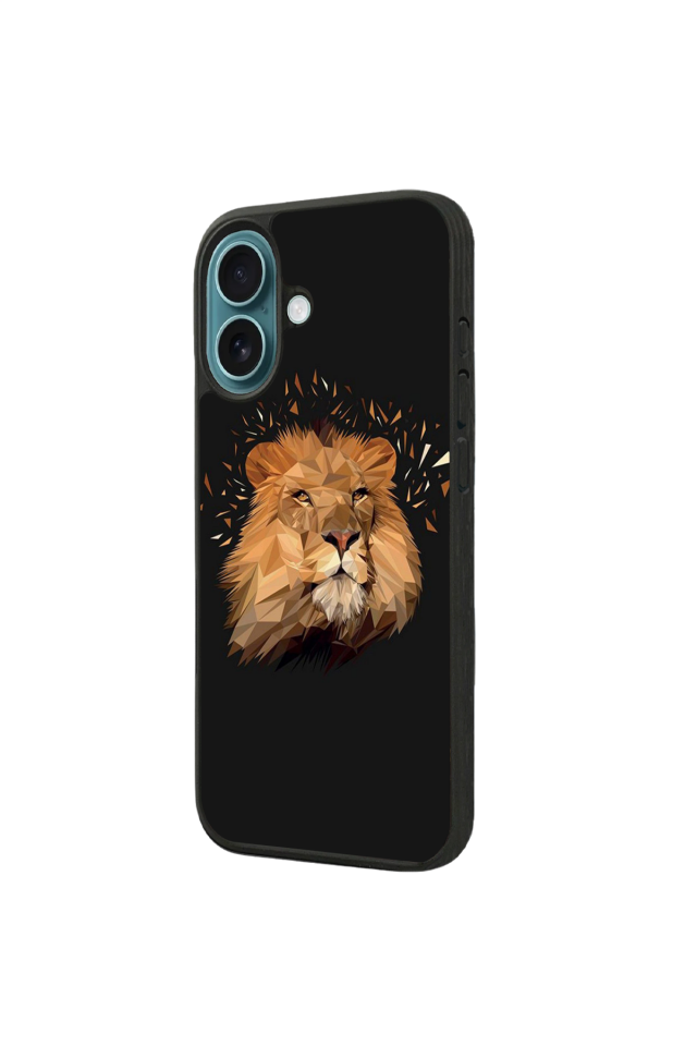 iPhone 16 Uyumlu Aslan Tasarımlı Glossy Premium Kılıf