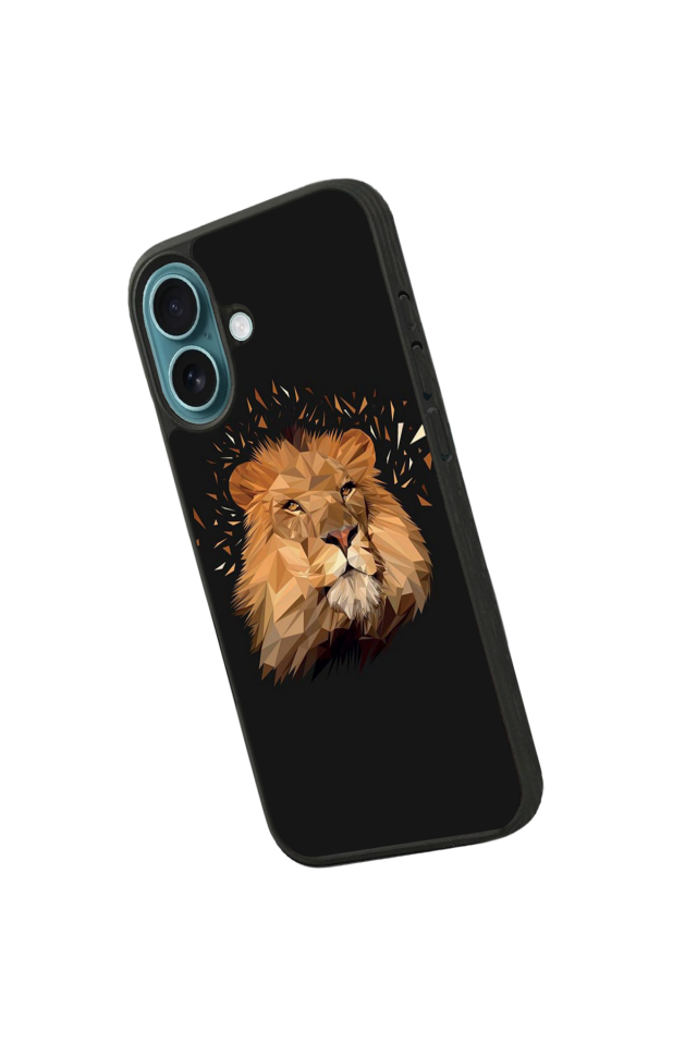 iPhone 16 Uyumlu Aslan Tasarımlı Glossy Premium Kılıf