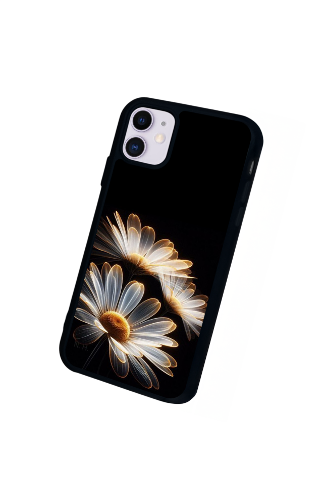iPhone 11 Uyumlu Cicek Tasarımlı Glossy Premium Kılıf