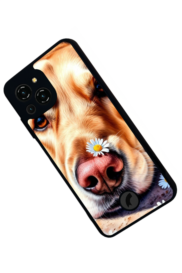 Reeder S23 Pro Max Uyumlu Golden Kopek Tasarımlı Glossy Premium Kılıf