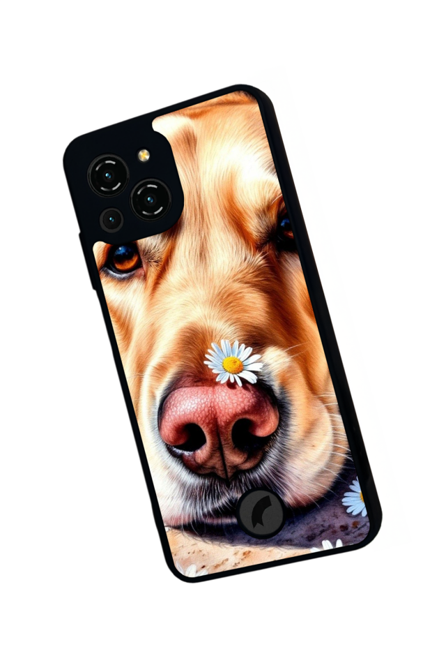 Reeder S23 Pro Max Uyumlu Golden Kopek Tasarımlı Glossy Premium Kılıf