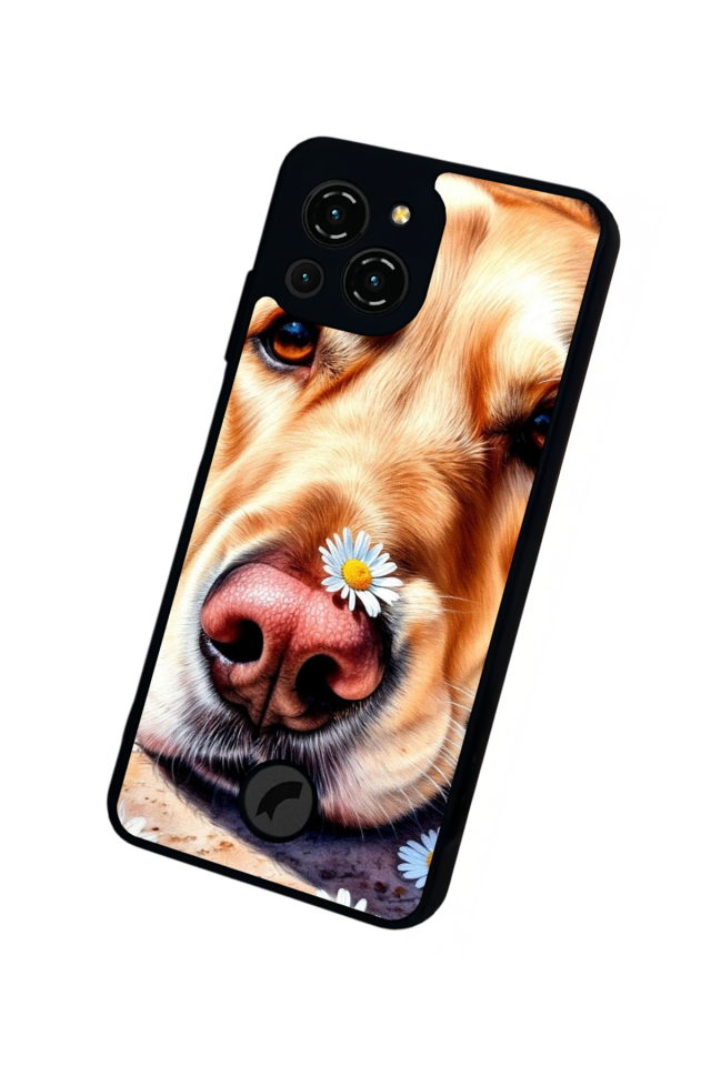 Reeder S23 Pro Max Uyumlu Golden Kopek Tasarımlı Glossy Premium Kılıf