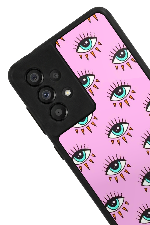 Samsung Galaxy A73 Uyumlu Göz Tasarımlı Glossy Premium Kılıf