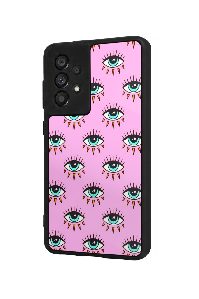 Samsung Galaxy A73 Uyumlu Göz Tasarımlı Glossy Premium Kılıf