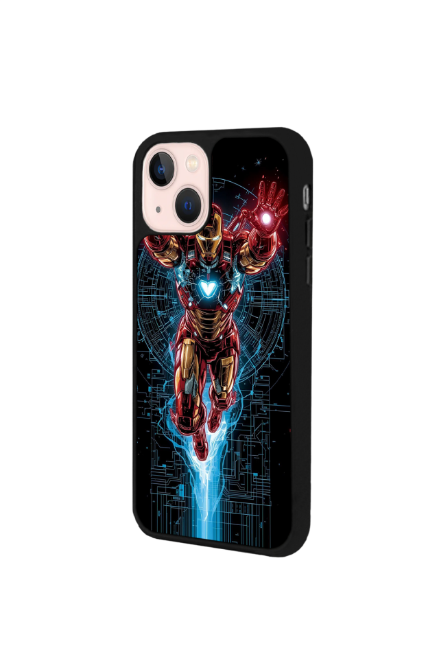iPhone 15 Uyumlu Iron Man ( Demir Adam ) Tasarımlı Glossy Premium Kılıf