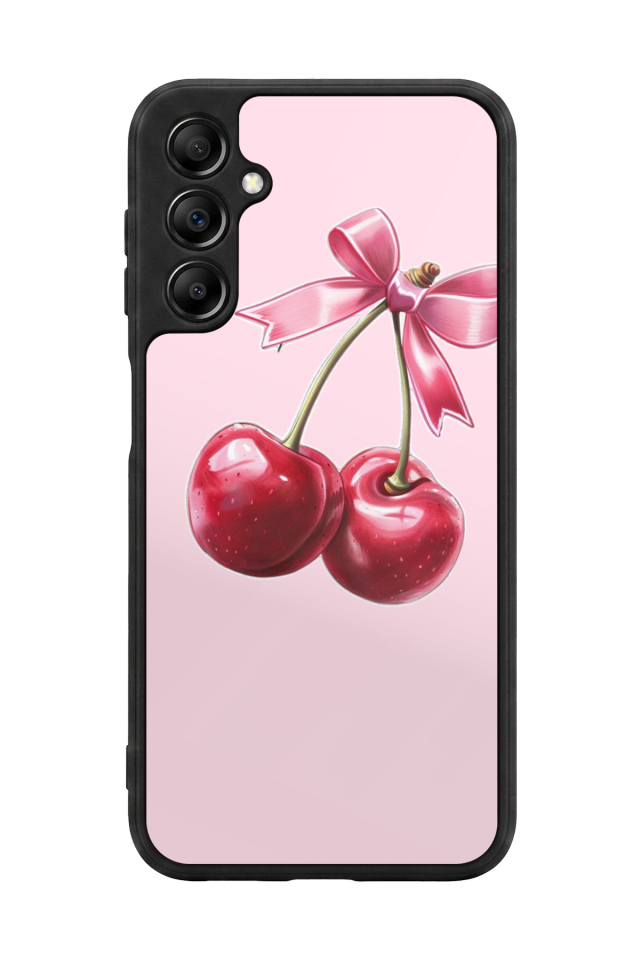 Samsung Galaxy A14 Uyumlu Kiraz Tasarımlı Glossy Premium Kılıf