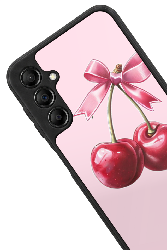 Samsung Galaxy A14 Uyumlu Kiraz Tasarımlı Glossy Premium Kılıf
