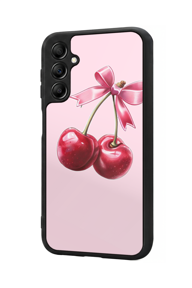 Samsung Galaxy A14 Uyumlu Kiraz Tasarımlı Glossy Premium Kılıf