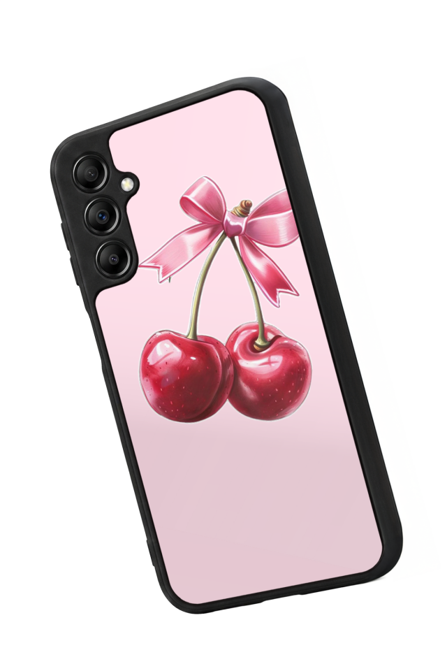 Samsung Galaxy A14 Uyumlu Kiraz Tasarımlı Glossy Premium Kılıf