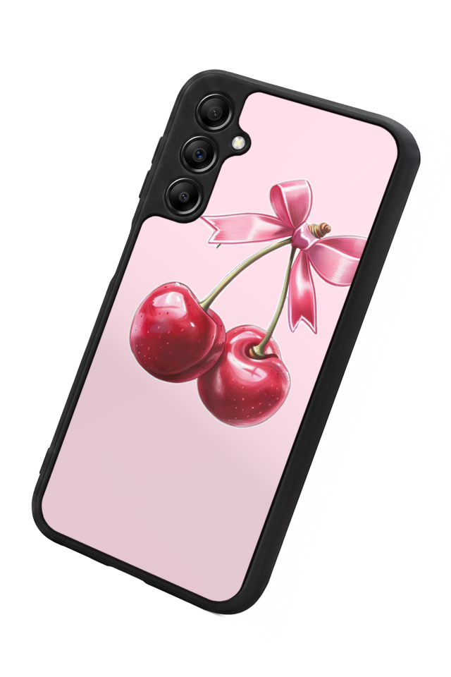 Samsung Galaxy A14 Uyumlu Kiraz Tasarımlı Glossy Premium Kılıf