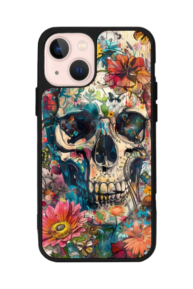 iPhone 14 Plus Uyumlu KuruKafa Tasarımlı Glossy Premium Kılıf