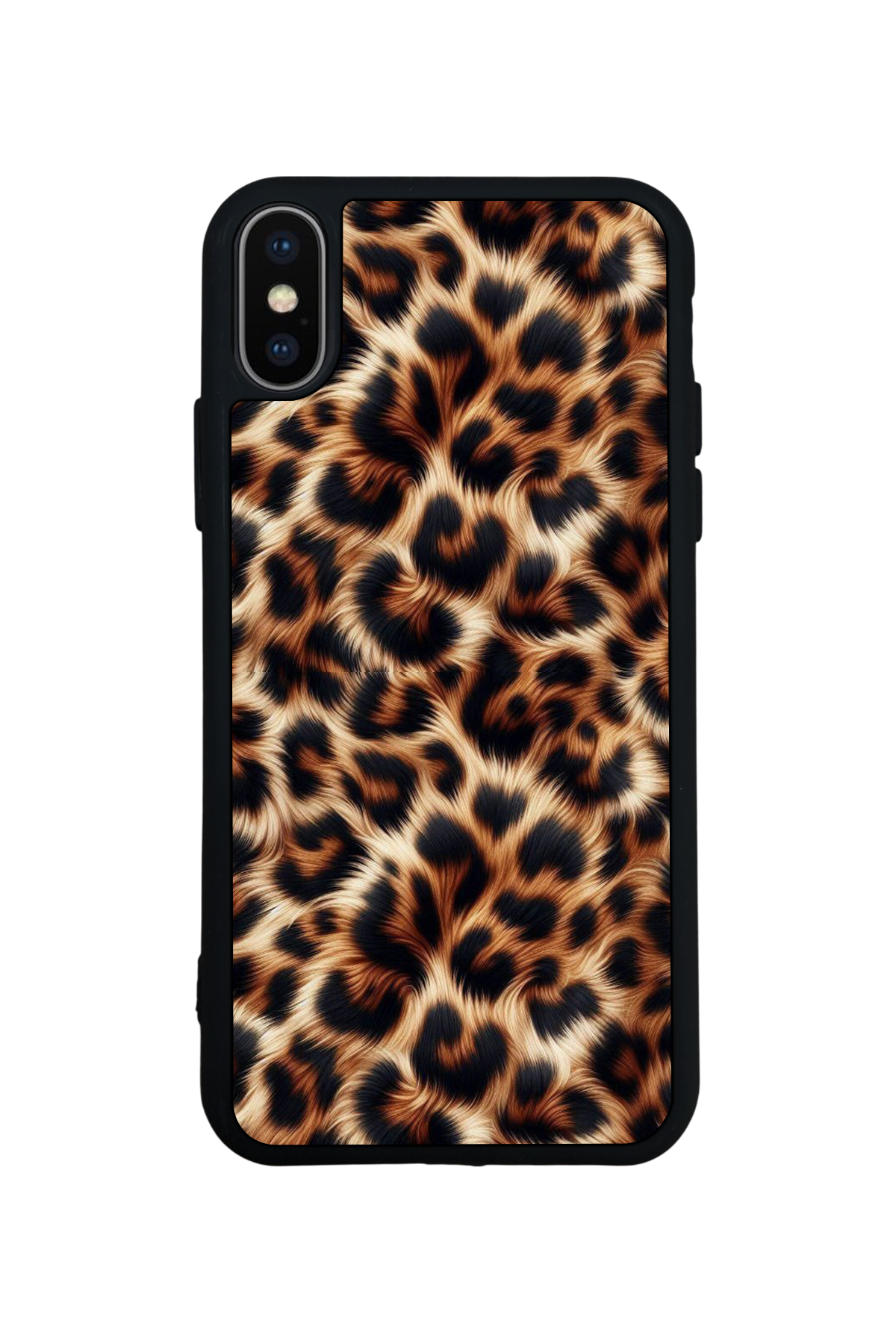 iPhone X/ XS Uyumlu Leopar Tasarımlı Glossy Premium Kılıf