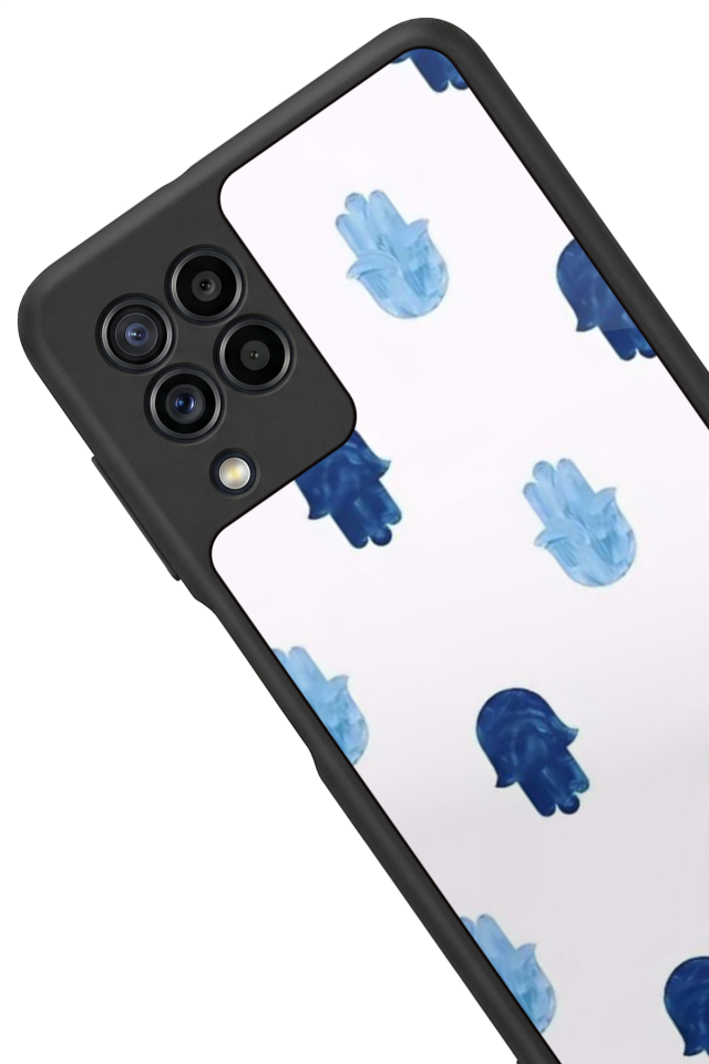 Samsung Galaxy M32 Uyumlu Nazar Tasarımlı Glossy Premium Kılıf