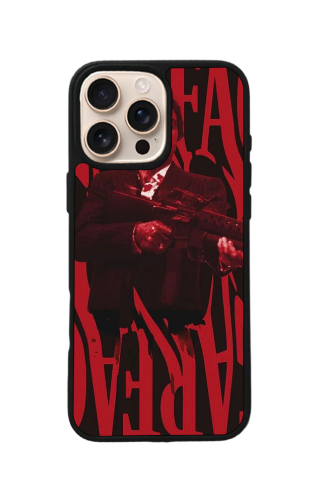 iPhone 14 Pro Max Uyumlu Scarface Tasarımlı Glossy Premium Kılıf