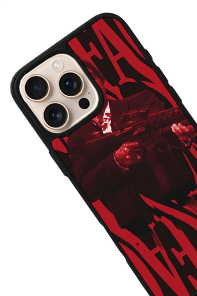 iPhone 14 Pro Max Uyumlu Scarface Tasarımlı Glossy Premium Kılıf