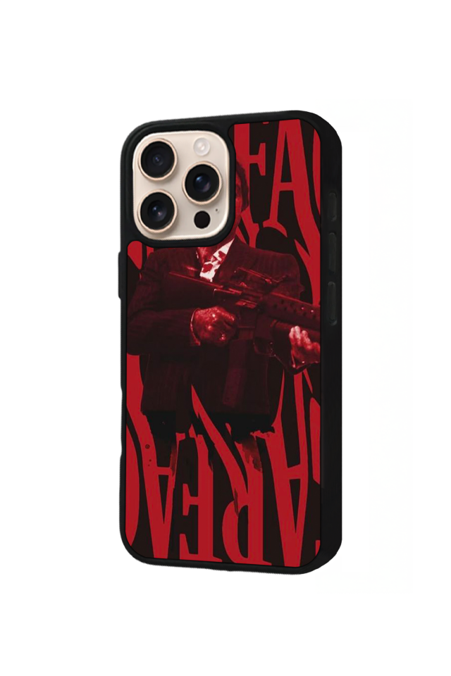 iPhone 14 Pro Max Uyumlu Scarface Tasarımlı Glossy Premium Kılıf