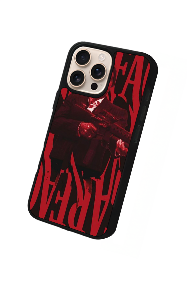 iPhone 14 Pro Max Uyumlu Scarface Tasarımlı Glossy Premium Kılıf