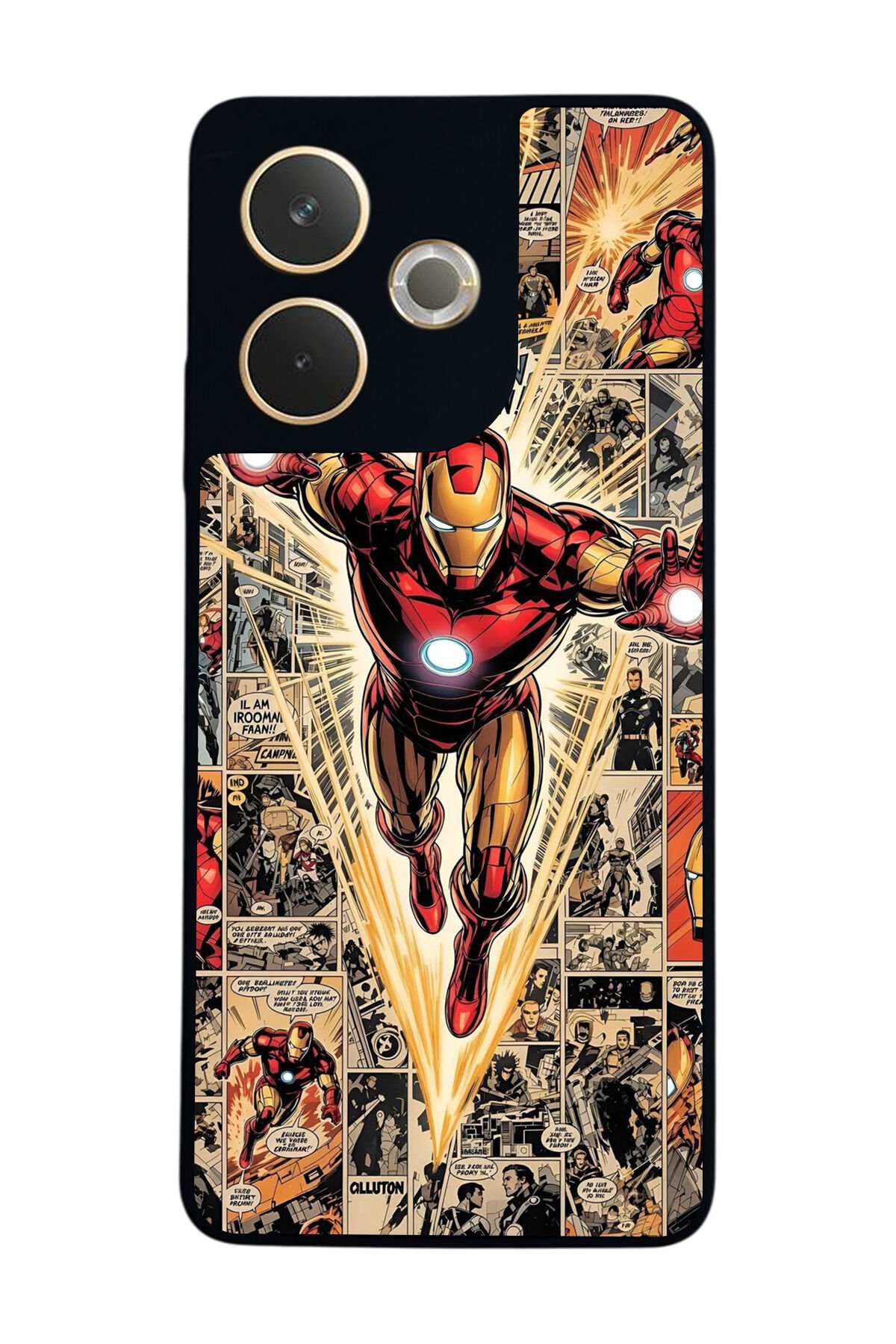 Oppo A5 Pro Uyumlu Iron Man ( Demir Adam ) Tasarımlı Glossy Premium Kılıf
