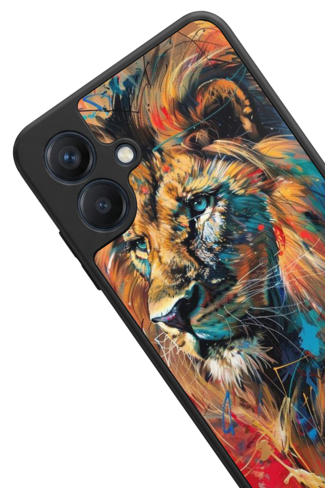 Samsung Galaxy A07 Uyumlu Aslan Tasarımlı Glossy Premium Kılıf