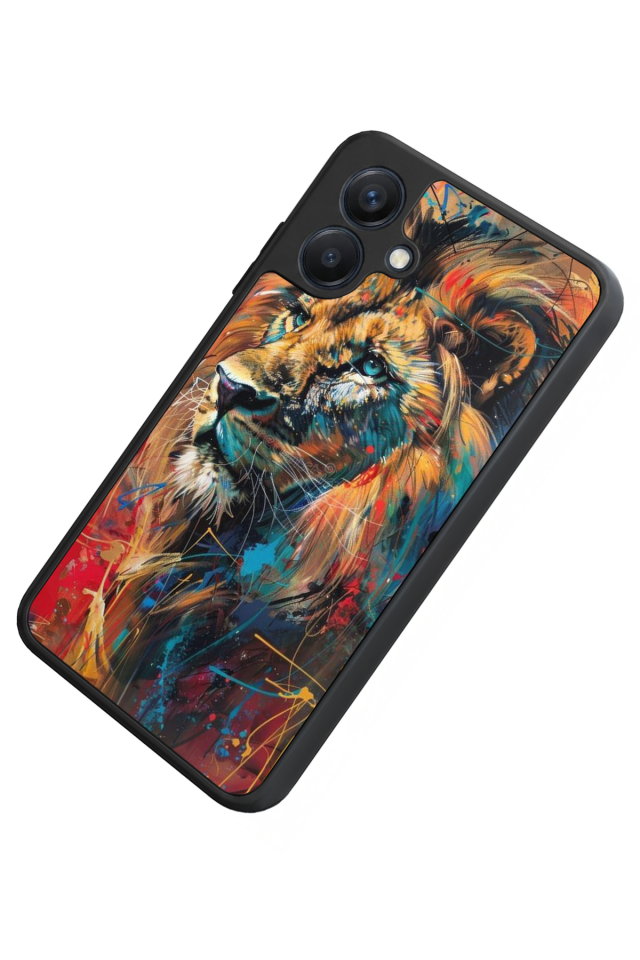 Samsung Galaxy A07 Uyumlu Aslan Tasarımlı Glossy Premium Kılıf