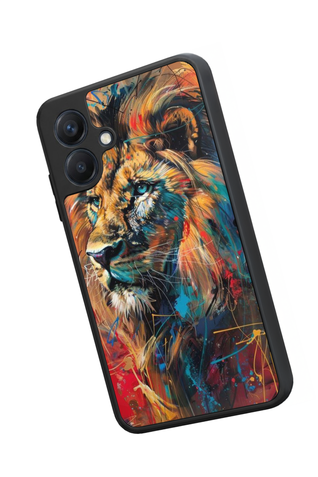 Samsung Galaxy A07 Uyumlu Aslan Tasarımlı Glossy Premium Kılıf