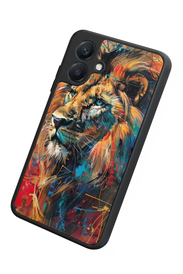 Samsung Galaxy A07 Uyumlu Aslan Tasarımlı Glossy Premium Kılıf