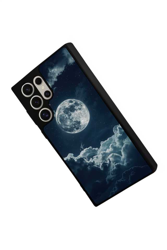 Samsung Galaxy S22 Ultra Uyumlu Ay Tasarımlı Glossy Premium Kılıf
